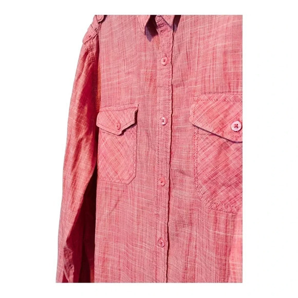 AMERICAN RAG MEN'S BUTTON DOWN LONG SLEEVE WASHED VINTAGE RED SIZE XL - Picture 4 of 8